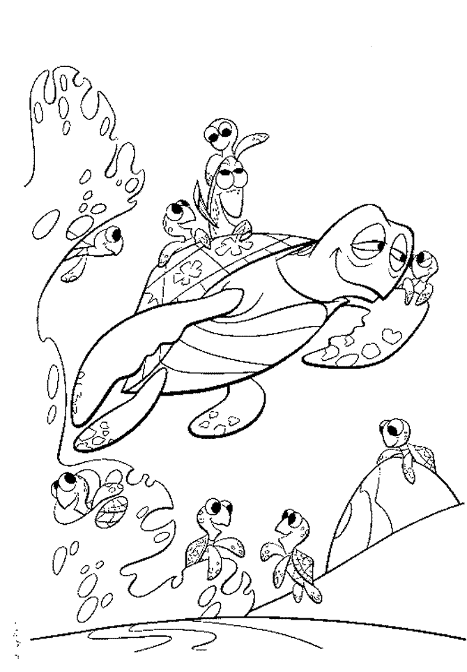 Finding Nemo Bubbles Coloring Page Coloring Pages